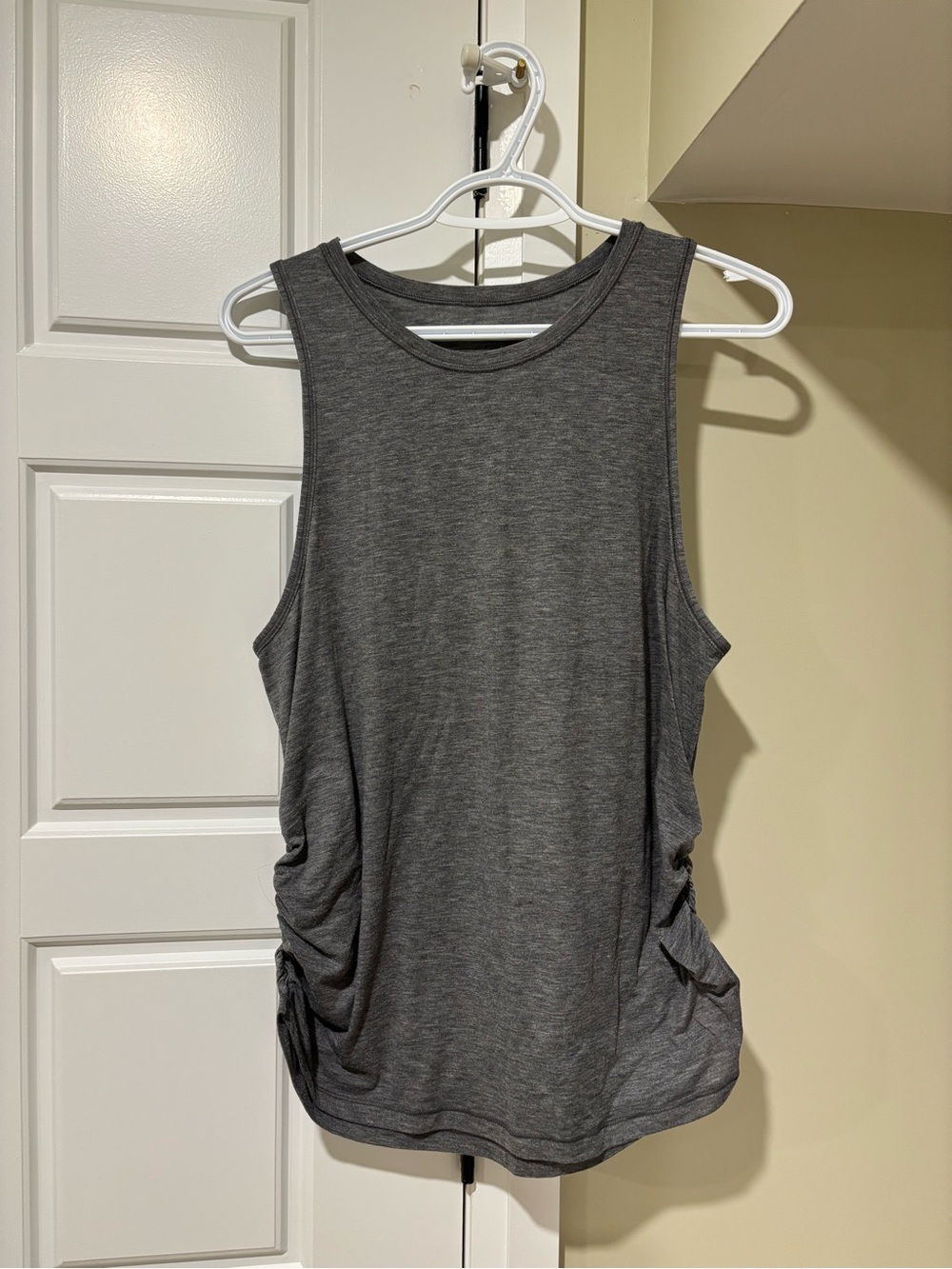 lululemon athletica Charcoal Gray Sleeveless Tank with Side Ruching